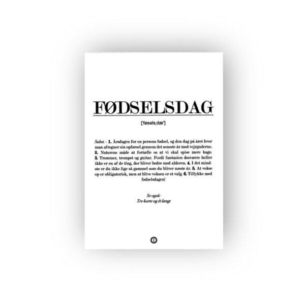 FØDSELSDAG Dialægt