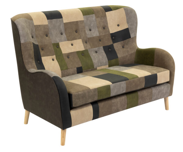 King 2 Pers Sofa I Patchwork Grå MyHomeMøbler