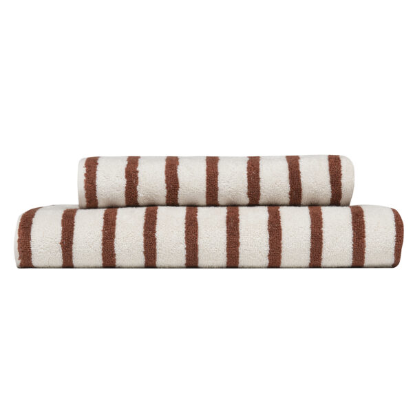 Håndklæde Everyday Stripe, Terracotta Høie