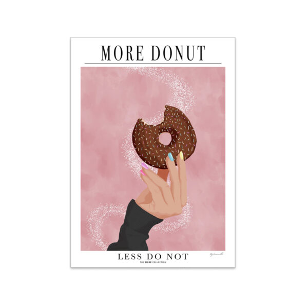 MORE DONUT - LESS DO NOT Poster & Frame