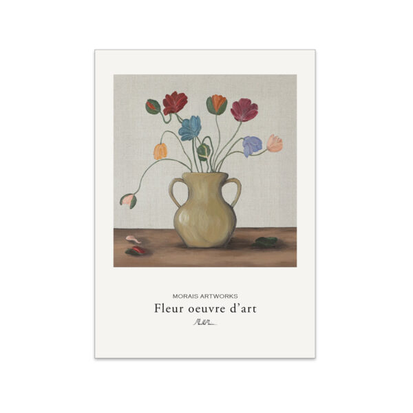 FLEUR OEUVRE D'ART PLAKAT Poster & Frame