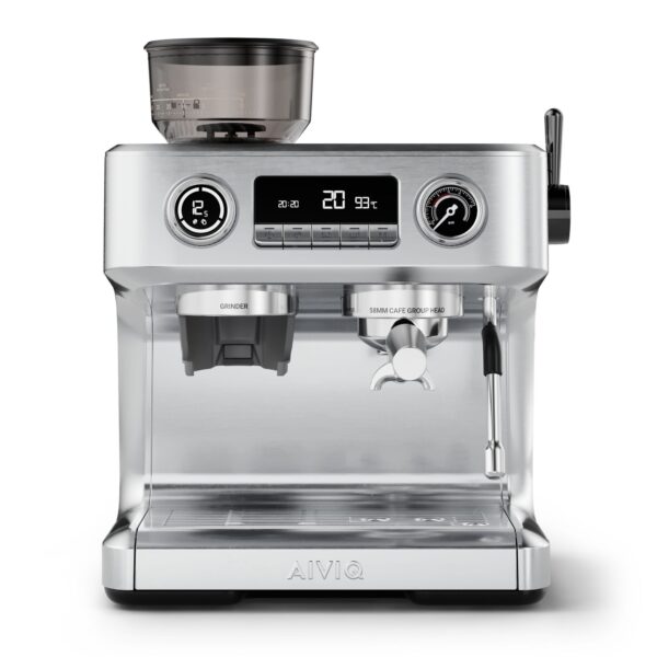 AIVIQ Aspire Advanced - Espressomaskine med Kaffekværn - AME-521S - Rustfrit stål AIVIQ