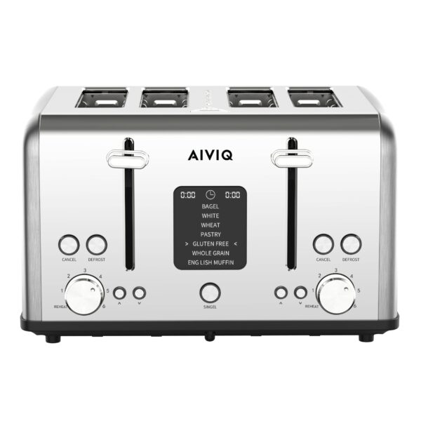 AIVIQ SmartToast Pro 4S Brødrister 4 Skiver - ABT-421 - Rustfrit stål AIVIQ