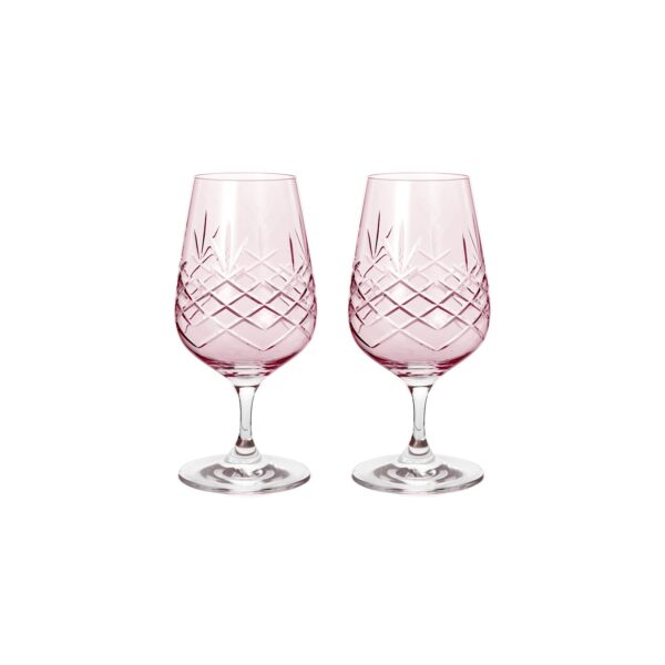 Ølglas - Frederik Bagger - Crispy Mate Topaz, Pink - 2 stk.