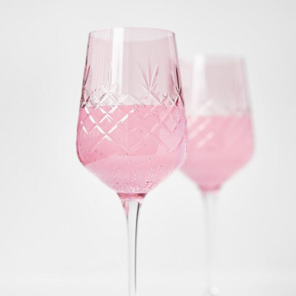 Hvidvinsglas 35 cl - Frederik Bagger - Crispy Madame Topaz, Pink - 2 stk. - Vinglas