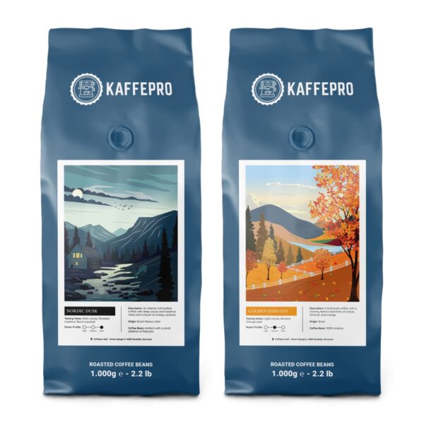 Kaffepro Signature Smagspakke - 1kg Nordic Dusk & 1kg Golden Harvest - 2 x 1kg Kaffepro