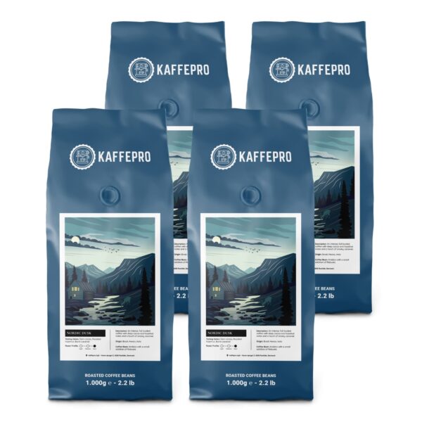 Kaffepro Nordic Dusk - Kaffepakke: 4 x 1kg Kaffebønner - 4 x 1kg Kaffepro