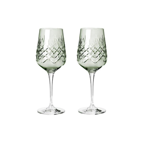 Hvidvinsglas 35 cl - Frederik Bagger - Crispy Madame Emerald, Grøn - 2 stk. - Vinglas