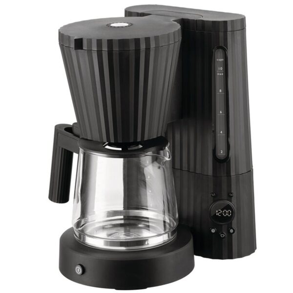 Alessi Plissé kaffemaskine, sort