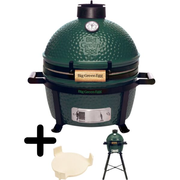 Big Green Egg Kulgrill med convEGGtor bagesten og stativ, minimax