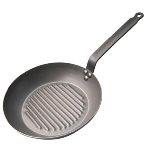 De Buyer Lyonnaise Carbone Plus grillpande, 30 cm.