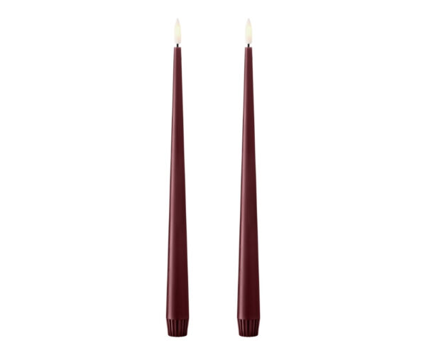 2 stk ester & erik LED stagelys - deep wine - 30 cm