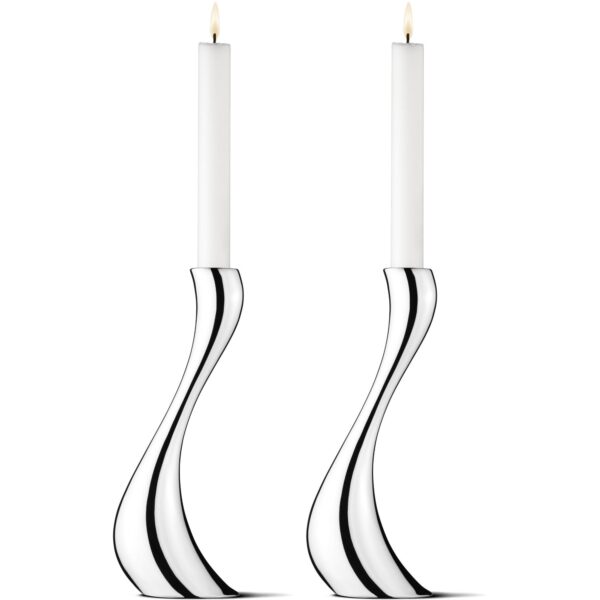 Georg Jensen Cobra Lysestage, Stor, 2 stk.