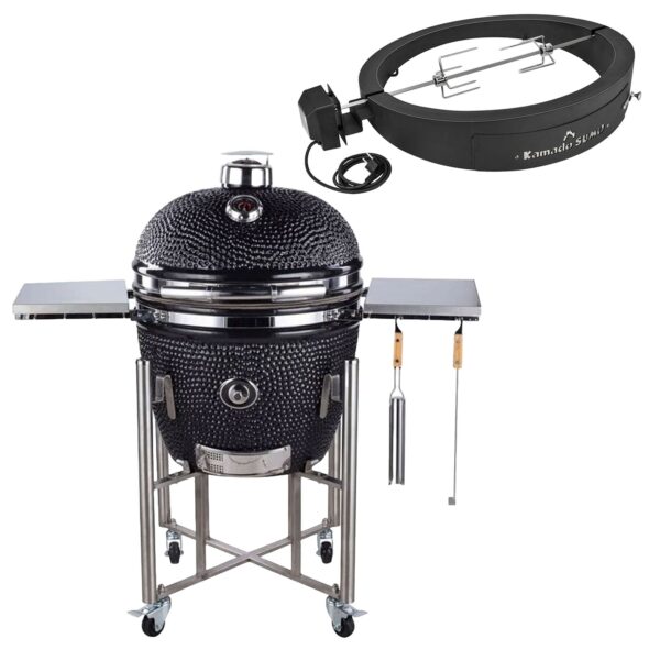 Kamado Sumo Signature PRO grill + Grillmesterens rotisseri og pizzaovn