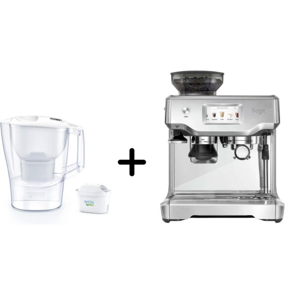 Sage SES880BSS The Barista Touch™ Espressomaskine + Brita Aluna filterkande