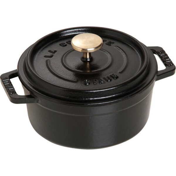 Staub La Cocotte rund cocotte 12cm. 0,4 liter, sort