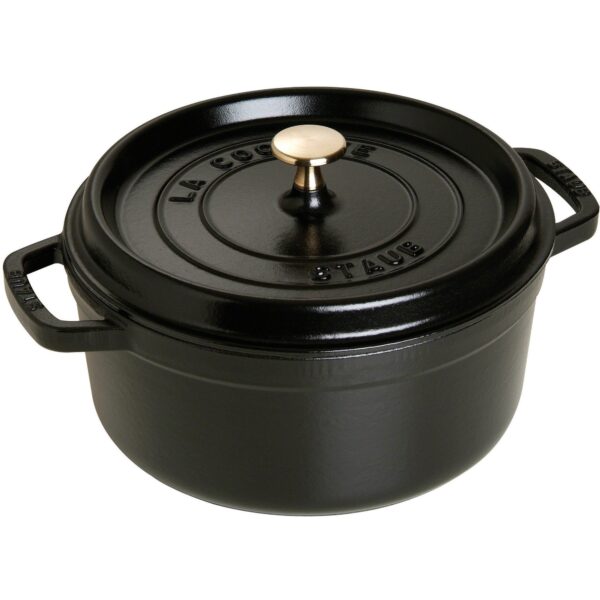 Staub Rund Gryde 24 cm 3,8 liter Sort