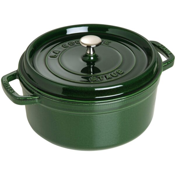 Staub Rund Gryde 26 cm 5,2 liter Basilikumsgrøn