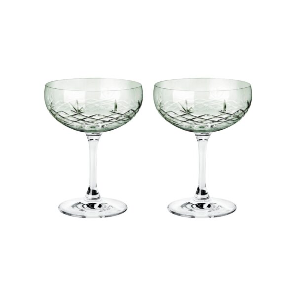 Champagneglas - Frederik Bagger - Crispy Gatsby Emerald, Grøn - 2 stk. - Champagneskåle