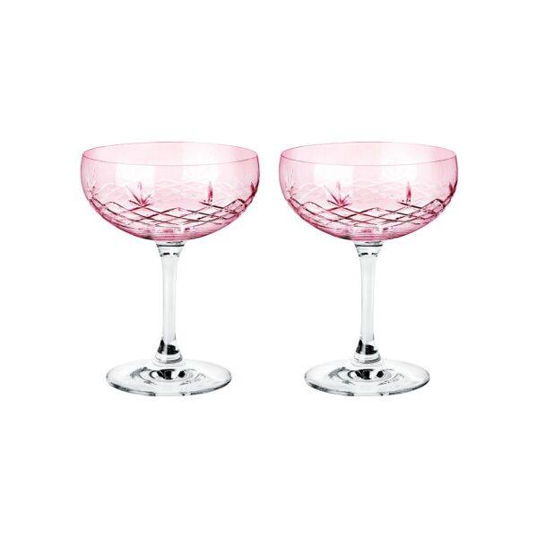 Champagneglas - Frederik Bagger - Crispy Gatsby Topaz, Pink - 2 stk. - Champagneskåle