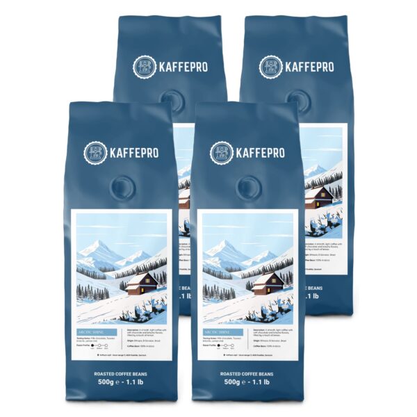 Kaffepro Arctic Shine - Kaffepakke: 4 x 500g Kaffebønner - 4 x 500g Kaffepro