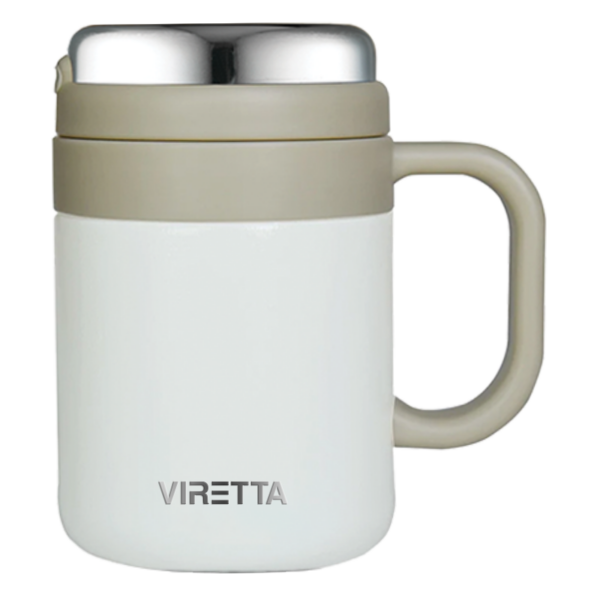 Viretta Premium Kaffe & Te Termokop til rejse - Hvid - 500ml Viretta