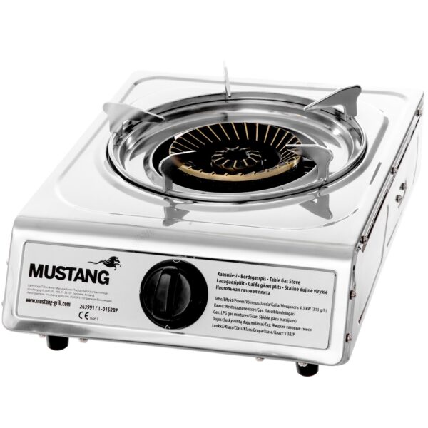 Mustang Gaskogeplade 1 Brænder Rustfrit stål 4,3 kW.