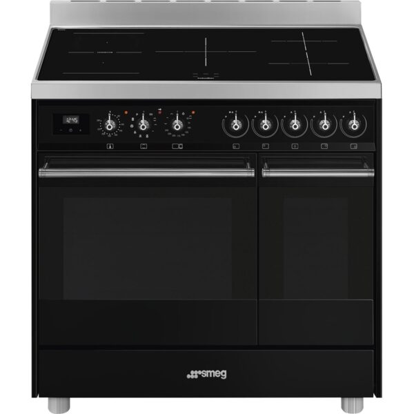 Smeg C92IPBL9-1 Induktionskomfur dobbelovn, sort