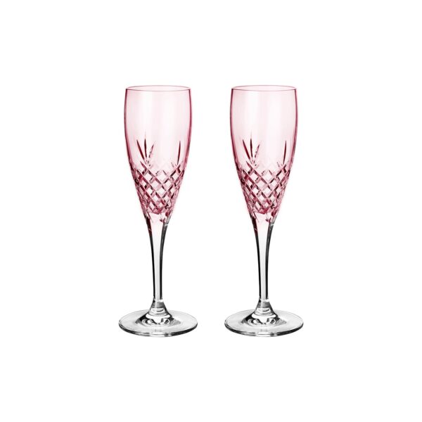 Champagneglas - Frederik Bagger - Crispy Celebration Topaz, Pink - 2 stk.