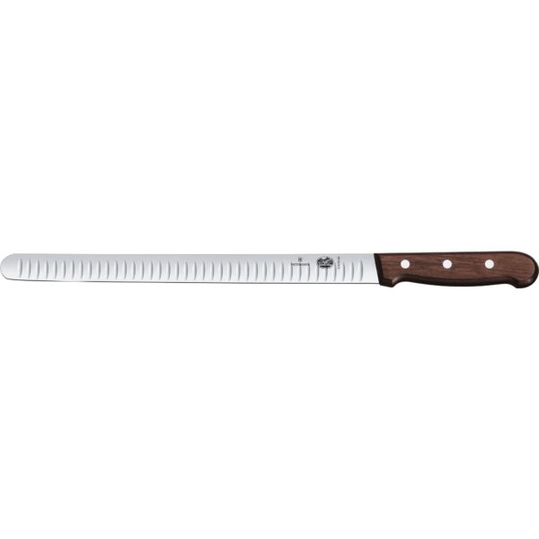 Victorinox Lakse- og skinkekniv olivenskåret med maple wood skæfte, 30cm.